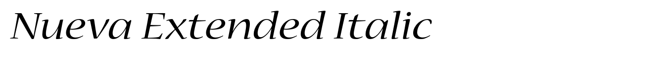 Nueva Extended Italic